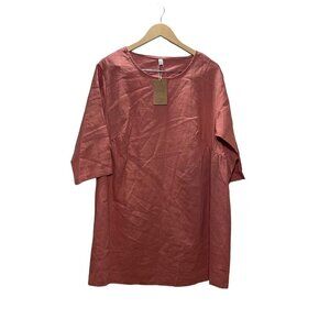 SooLinen Round Neck Dress NWT Missing size see measurements‎ mini boxy